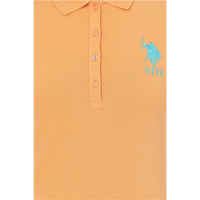 Kadın Turuncu Basic Polo Yaka Tişört