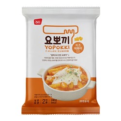 YOPPOKI Cheese Topokki rice cake Токпокки  рисовые палочки с сырным соусом 240г