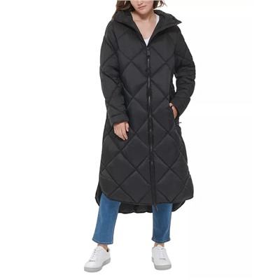 CALVIN KLEIN JEANS Women's Cire Drama Hooded Longline Puffer Jacket