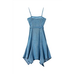 Vestido vaquero asimétrico Azul