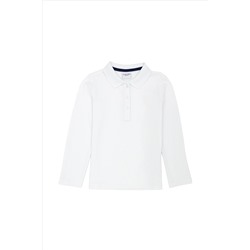 Kız Çocuk Beyaz Basic Sweatshirt