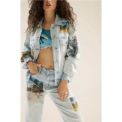 Chaqueta vaquera trucker cropped South Beach