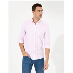 Pembe Slim Fit Oxford Gömlek