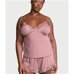 Victoria's Secret Ribbed Modal & Lace Cami Shorts Set
