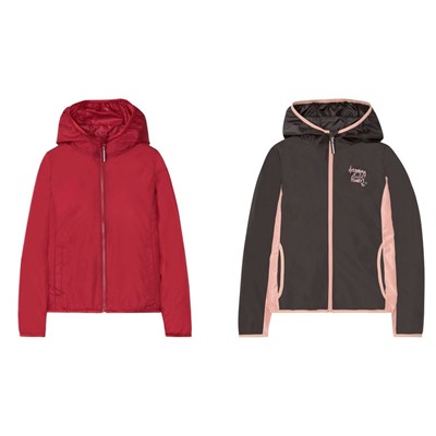 PEPPERTS® Windbreaker Mädchen, mit Kapuze, als Packtasche umwandelbar, windabweisend