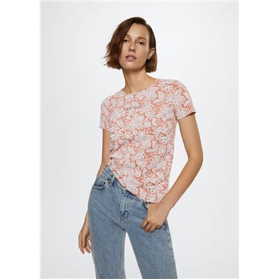 Camiseta estampada logo bordado