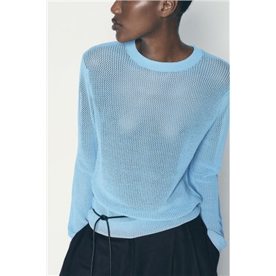 MESH KNIT SWEATER