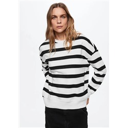 Sudadera algodón rayas -  Mujer | MANGO OUTLET Melilla