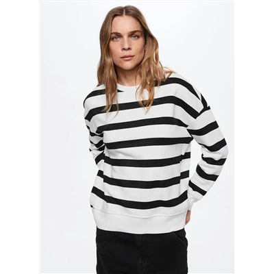Sudadera algodón rayas -  Mujer | MANGO OUTLET Melilla