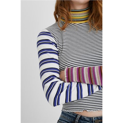 Camiseta crop rayas
