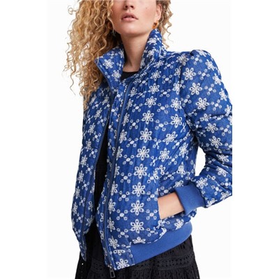 Chaqueta padded con encaje