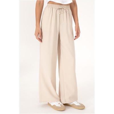 Kadın Taş Loose Relax Fit Kanvas Pantolon