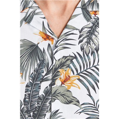 Camisa Blanco y mostaza