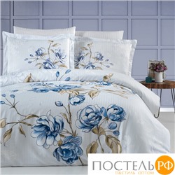 Постельное белье Карвен Stripe Satin с цветным принтом 1.5 спальное N249 -SB019(4пр.)
