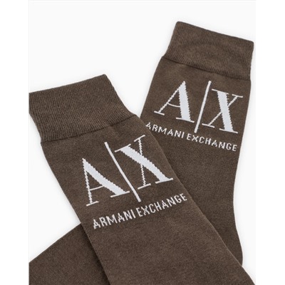 COTTON RIBBED SOCKS WITH LOGO