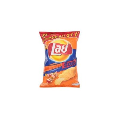 Картофельные рифленые чипсы со вкусом Extra Barbecue от Lay's 75 гр / Lay's Rock Extra Barbecue Potato Chips 75g