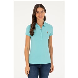 Kadın Mint Polo Yaka Tişört