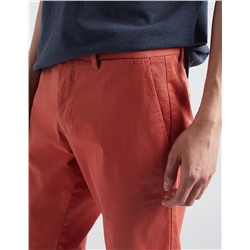 Slim Fit Twill Trousers, Men, Orange