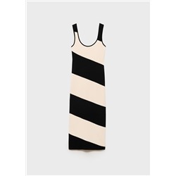 Vestido punto midi rayas