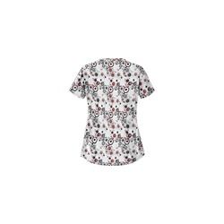 UA Mod Mix White Asymmetrical Scrub Top