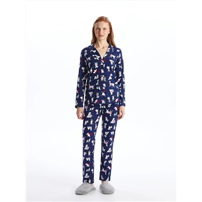 LC Waikiki Gömlek Yaka Desenli Uzun Kollu Kadın Pijama Takımı, LCW DREAM                                            
                                            Gömlek Yaka Desenli Uzun Kollu Kadın Pijama Takımı