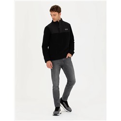 Siyah Regular Fit Sweatshirt