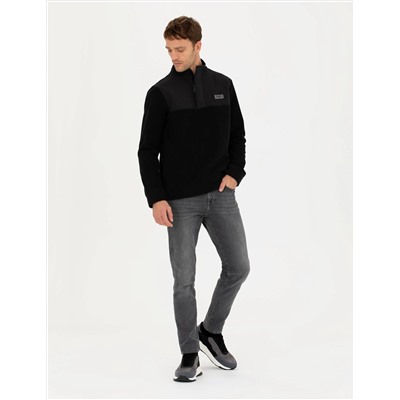 Siyah Regular Fit Sweatshirt