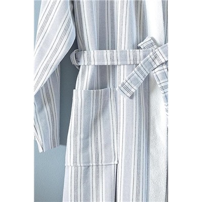 Odette Kimono Erkek %100 Pamuk Bornoz - Lacivert