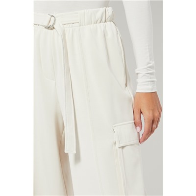 Pantalón cargo cintura alta - Crudo