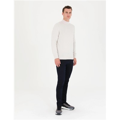 Taş Slim Fit Balıkçı Yaka Basic Triko Kazak