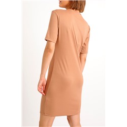 Vestido recto Marrón claro