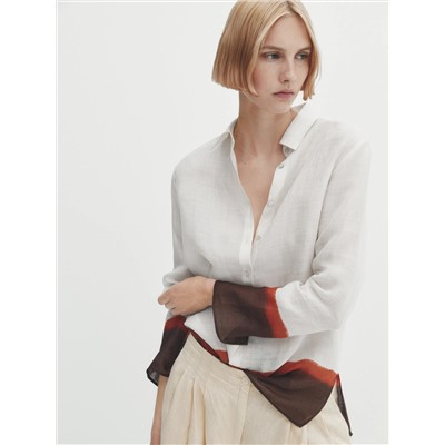 CAMISA 100% RAMIO BAJO COLOR BLOCK