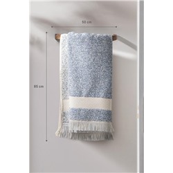 Brest İpliği Boyalı Yüz Havlusu - Mavi - 50x85 cm - Natural Koleksiyon