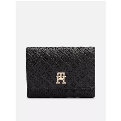 Monogram Embossed Tri-Fold Wallet