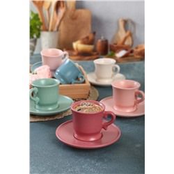 Keramika Mat Soft Ares Kahve Takımı 12 Parça 6 Kişilik 973-991 CKAHVETAKIMIARES9730000012