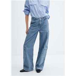 Jeans loose cargo bolsillos