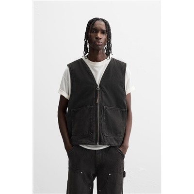 CHALECO DENIM BOLSILLOS