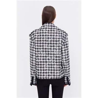 Chaqueta de lana Blanco y negro