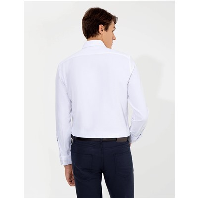 Beyaz Slim Fit Oxford Gömlek