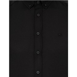 Siyah Slim Fit Oxford Gömlek