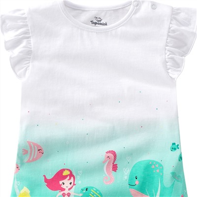 Mädchen T-Shirt mit Zipfelsaum
