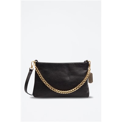 Bandolera de piel Angri Negro - Firenze Artegiani