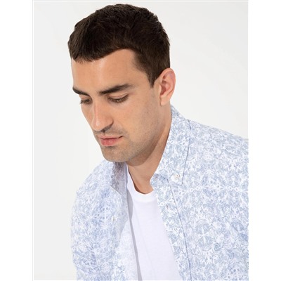 Mavi Slim Fit Uzun Kollu Gömlek