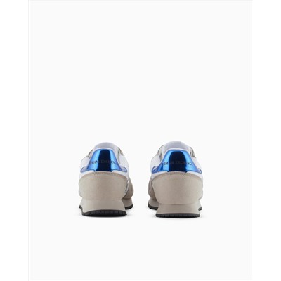 Microfiber sneakers with logo