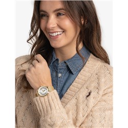 HIS AND HERS GOLD MESH STRAP WATCH SET