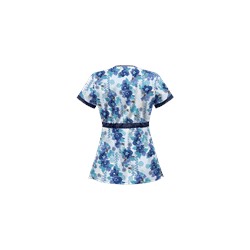 UA Floral Zen Navy Print Scrub Top