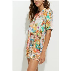 Pantalón short hawaiano lúrex
