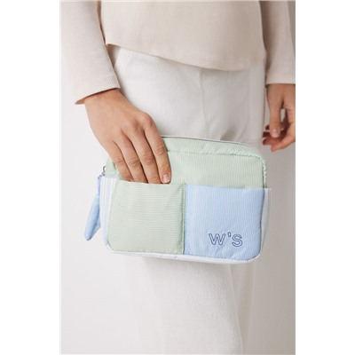 Neceser mediano nylon estampado rayas