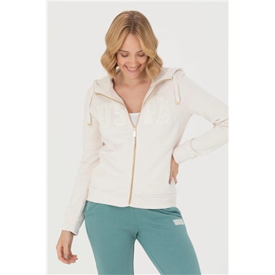 Kadın Taş Kapüşonlu Basic Sweatshirt
