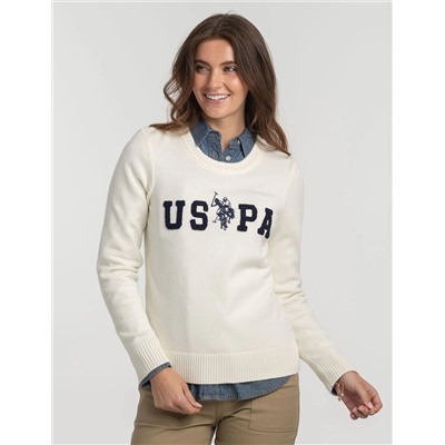USPA LOGO CREW NECK SWEATER